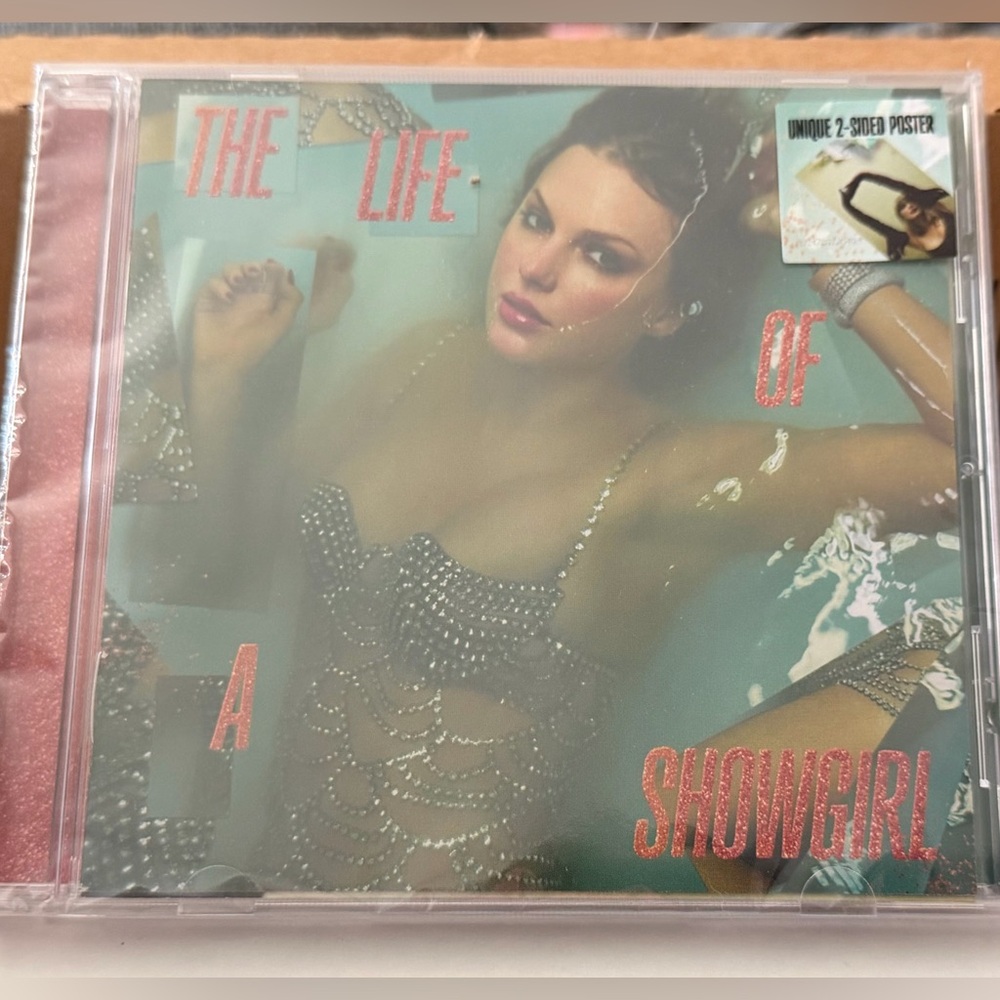 Taylor Swift The Life of a Showgirl CD with Unique Double Sided Poster (Sealed)